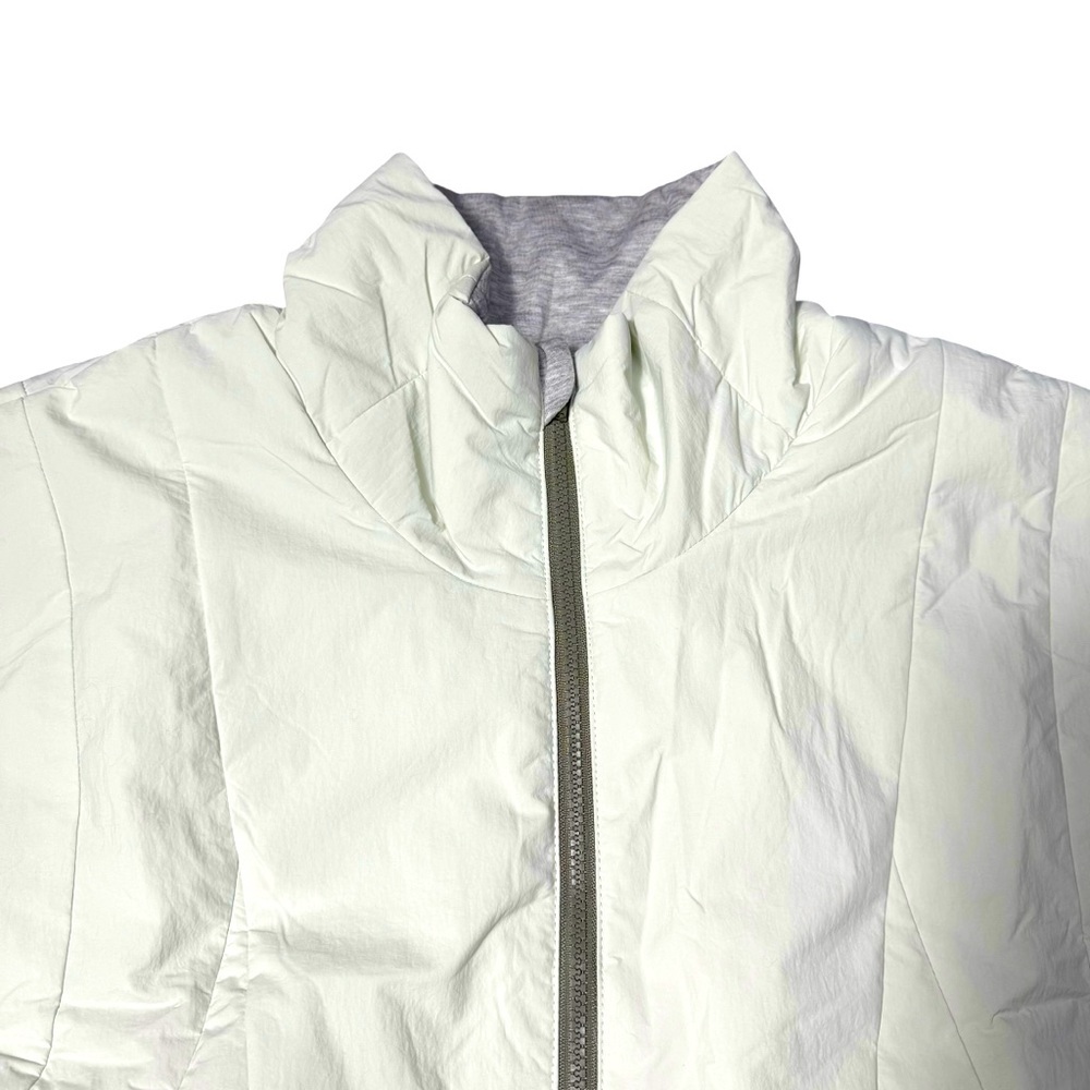 NWT New $168 Free People Slalom Reversible Fleece Light Green Grey Vest Size M - Picture 11 of 11